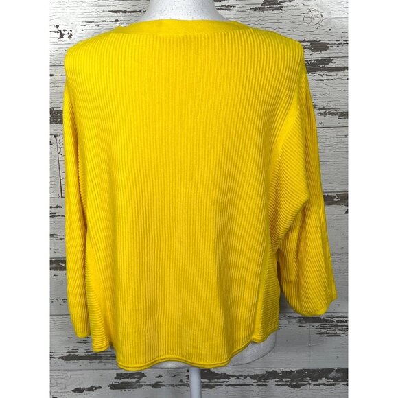 CABI Sunny Sweater Snap Front Yellow Sz S #5637 NWOT - Picture 4 of 5